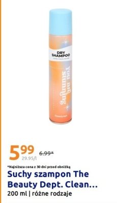 Suchy szampon The Beauty Dept. Clean promocja w Action