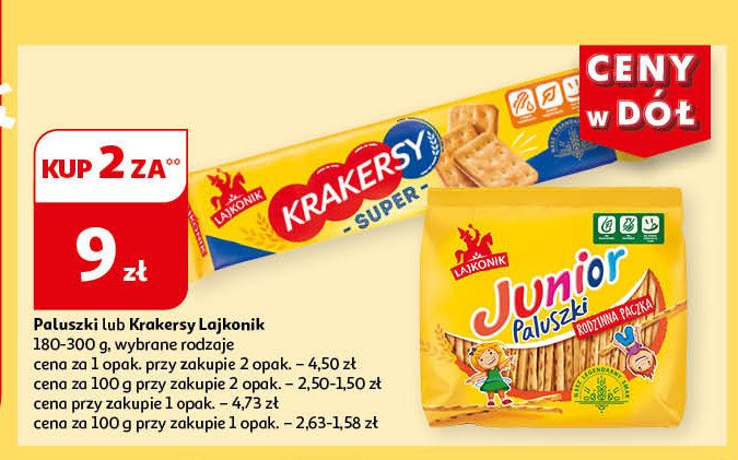 Paluszki Lajkonik junior paluszki promocja w Auchan