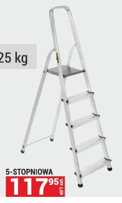 Drabina aluminiowa domowa 5-stopniowa Merkury Market promocja w Merkury Market