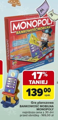Gra planszowa BANKOWOŚĆ MOBILNA MONOPOLY Hasbro Gaming promocja w Carrefour