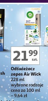 Odświeżacz powietrza kwiat bawełny Air wick active fresh promocja