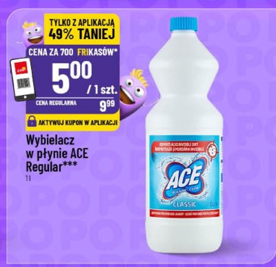 Wybielacz w płynie ACE Regular promocja w POLOmarket