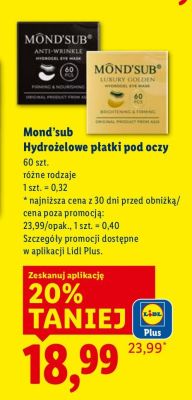 Hydrożelowe płatki pod oczy Mond'sub promocja w Lidl