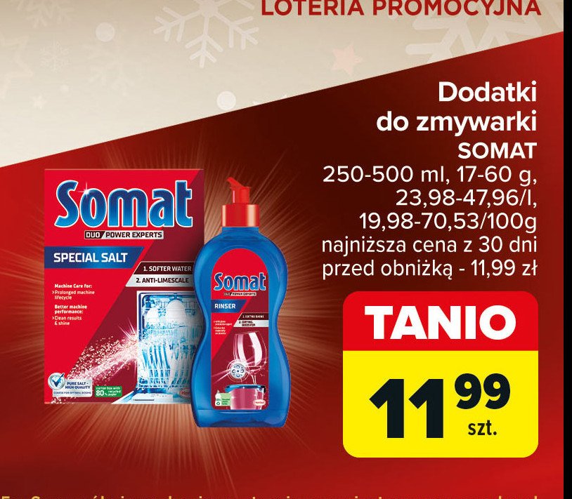 Nabłyszczacz do zmywarki Somat rinser + extra-dry effect promocja w Carrefour