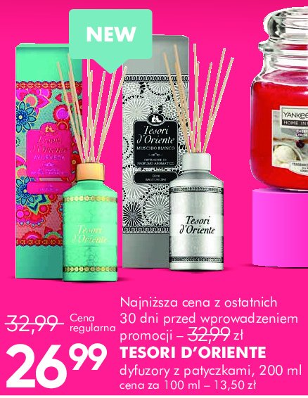 Dyfuzor z patyczkami Tesori d'oriente ayurveda promocja