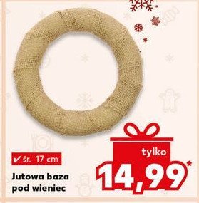 Baza jutowa pod wieniec 17 cm promocja w Kaufland