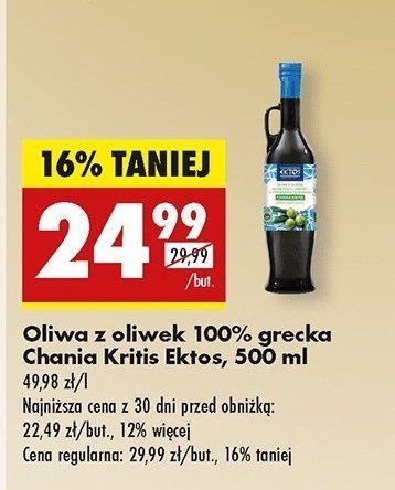 Oliwa z oliwek Ektos promocja w Biedronka