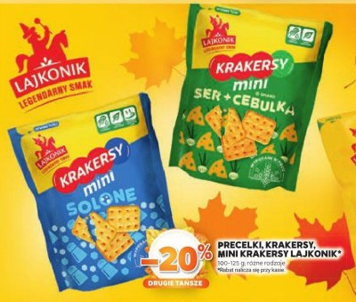 Krakersy, precelki, mini krakersy Lajkonik promocja w Stokrotka