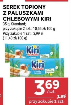 Serek topiony z paluszkami chlebowymi Kiri promocja w Stokrotka