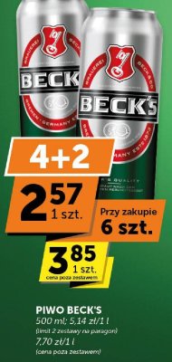 Piwo Beck's promocja w Euro Sklep