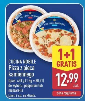 Pizza z pieca kamiennego mozarella promocja w Aldi