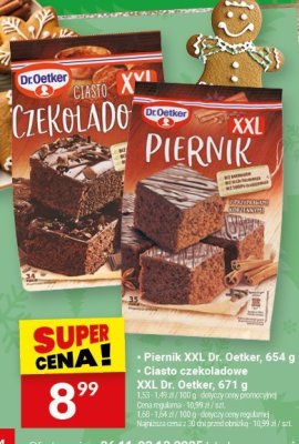 Ciasto czekoladowe XXL Dr. Oetker, 671 g promocja w Twój Market
