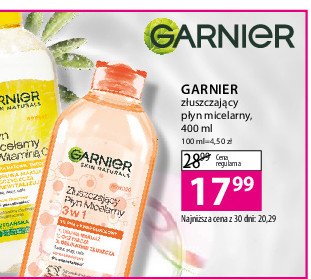 Płyn micelarny złuszczający Garnier skin naturals promocja