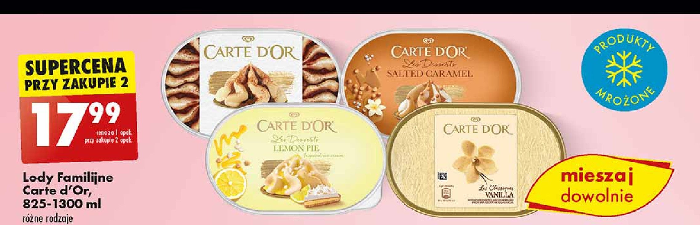 Lody vanilla Algida carte d'or les classiques promocja