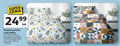 Komplet pościeli z mikrofibry promocja w Auchan