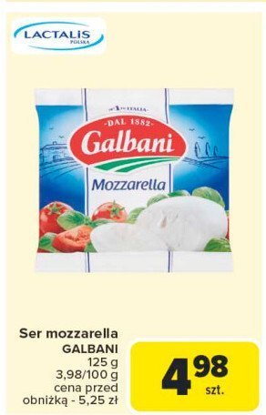 Ser mozzarella Galbani promocja w Carrefour