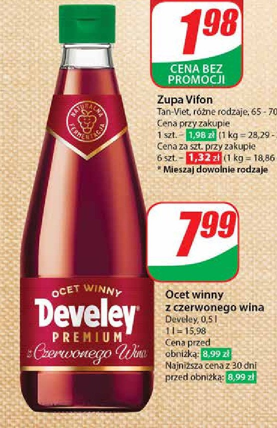 Ocet z czerwonego wina Develey promocja