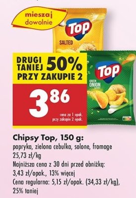 Top Chips zielona cebulka (Biedronka) promocja