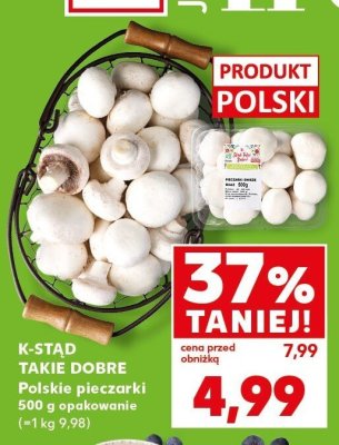 Polskie pieczarki 500 g opakowanie K-Stąd Takie Dobre promocja w Kaufland