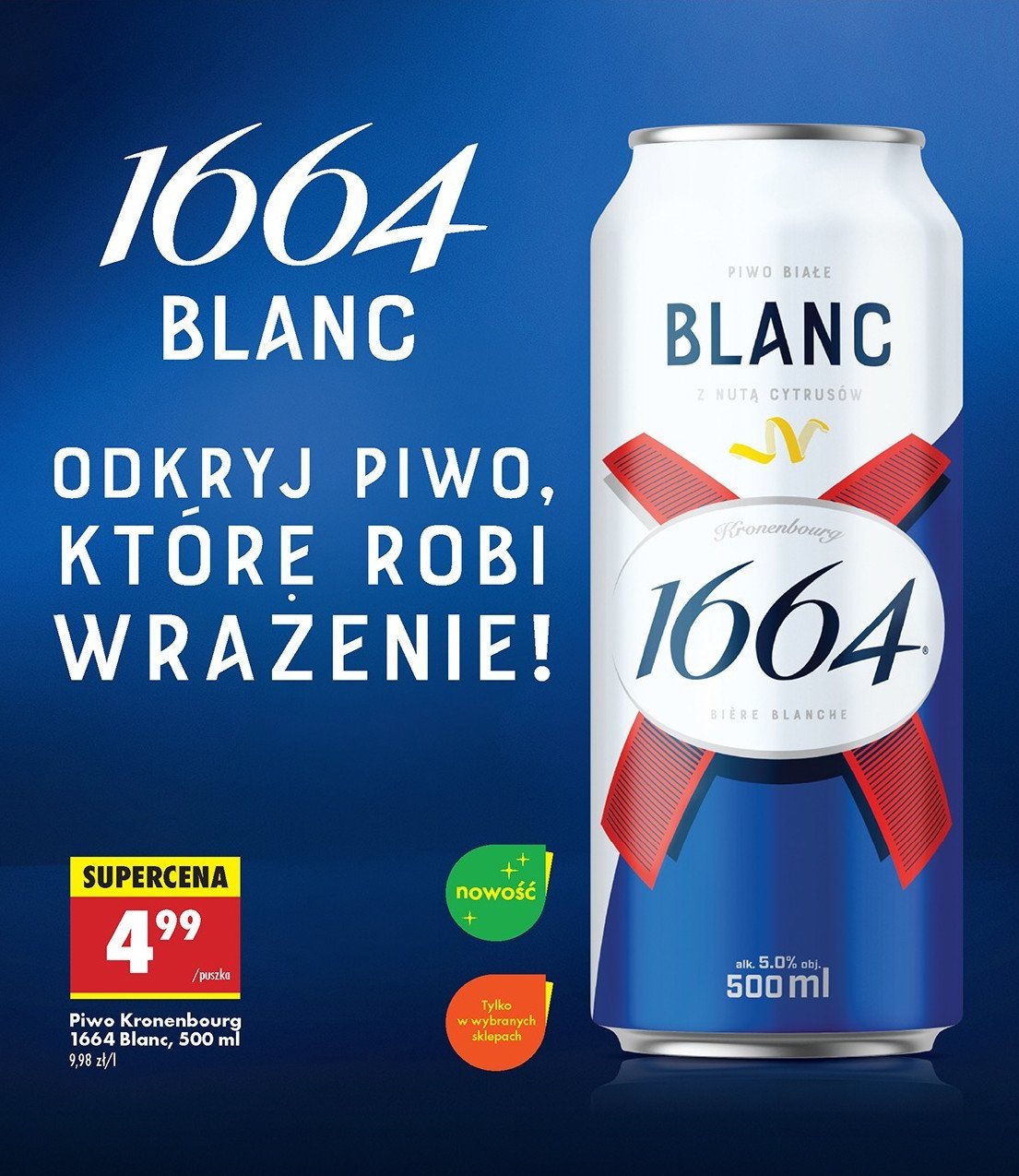 Piwo 1664 BLANC promocja w Biedronka