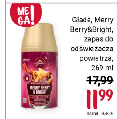 Odświeżacz berry merry & bright Glade by brise automatic spray promocja