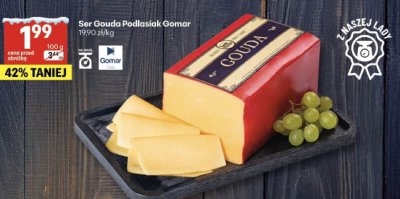Ser Gouda Podlaslak Gomar promocja w Delikatesy Centrum