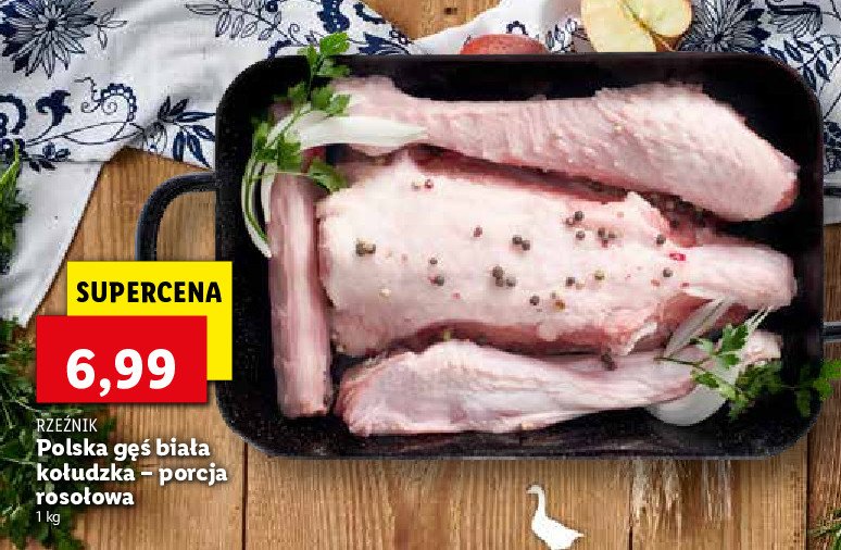 Gęś biała kołudzka porcja rosołowa Rzeźnik codzienna dostawa promocja