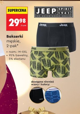 Bokserki męskie Jeep Spirit 1941 2-pak promocja w Biedronka