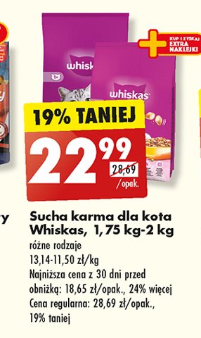 Karma dla kota z wołowiną Whiskas promocja