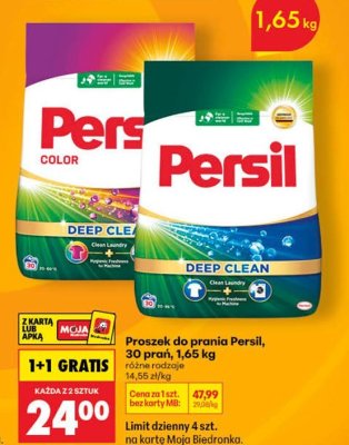 Proszek do prania Persil Color i Deep Clean promocja w Biedronka