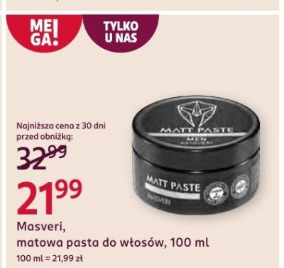 Matowa pasta do włosów  promocja w Rossmann