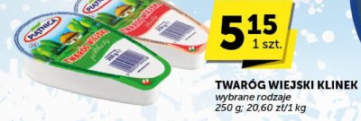 Twaróg wiejski Klinek wybrane rodzaje promocja w Euro Sklep