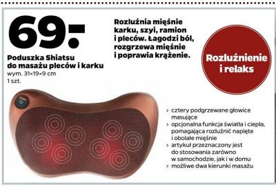 Poduszka shiatsu do masa偶u plec贸w i karku promocja