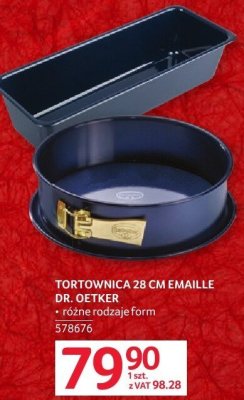 Tortownica 28 cm Emaile Dr. Oetker różne rodzaje form promocja w Selgros