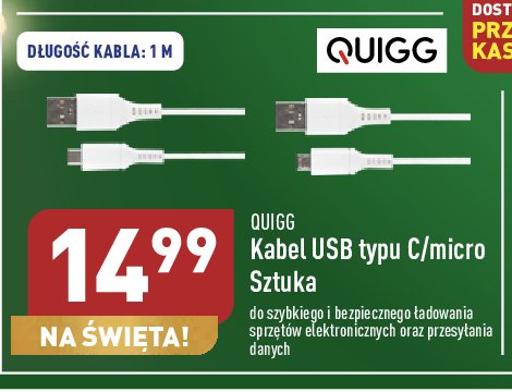 Kabel usb micro Quigg promocja