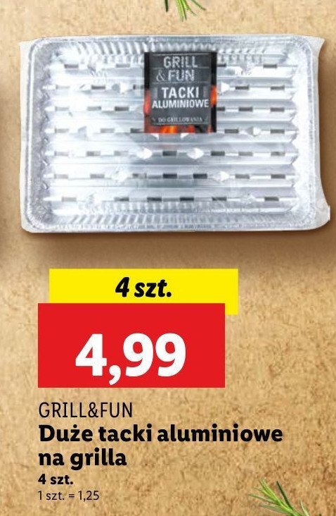 Tacki aluminiowe Grill and fun promocja