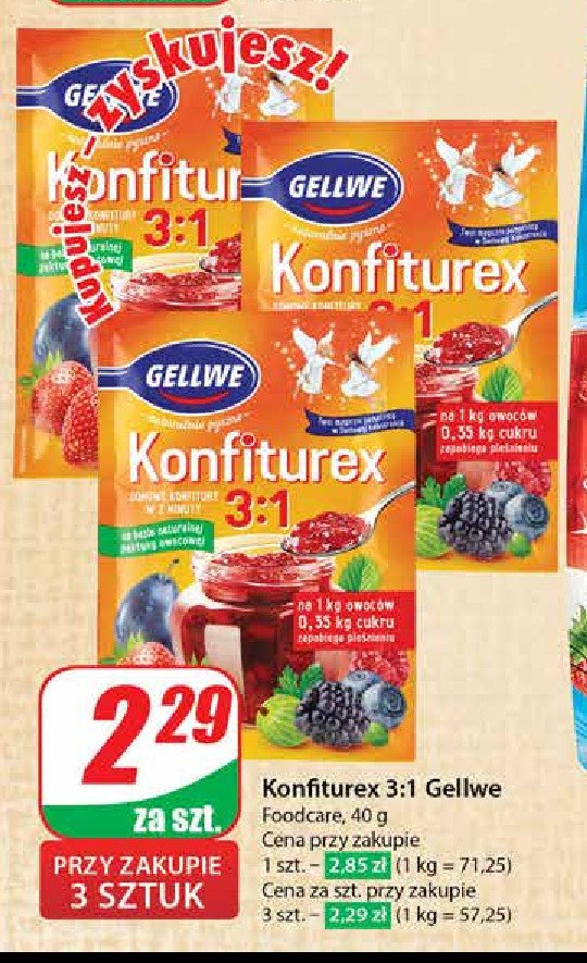 Konfiturex 3:1 Gellwe promocja