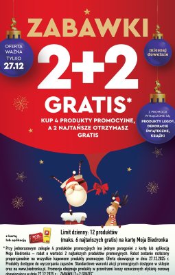 Zabawki 2+2 gratis promocja w Biedronka