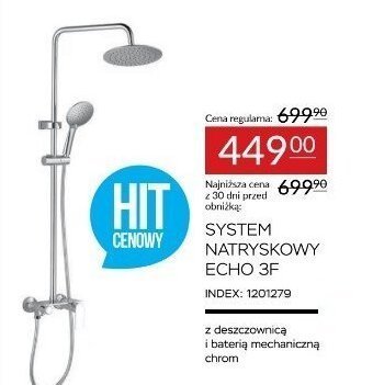 System natryskowy ECHO 3F promocja w Abra Meble