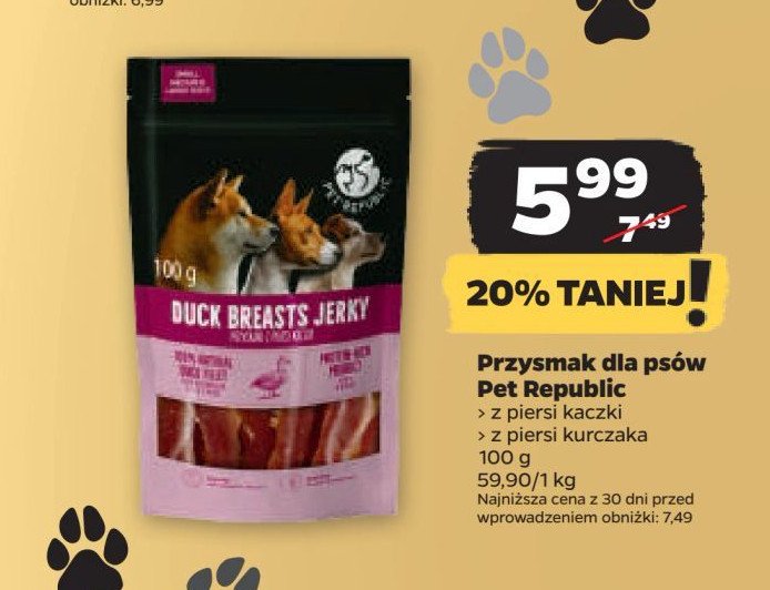 Przysmak dla psa z kaczką Pet republic promocja