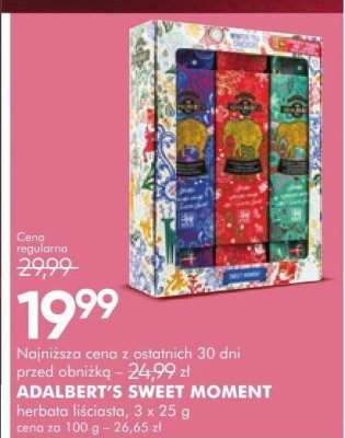 Herbata liściasta ADALBERT'S SWEET MOMENT, 3 x 25 g promocja w Super-Pharm