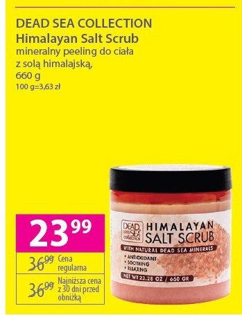 Peeling solny do ciała sól himalajska Dead sea collection promocja