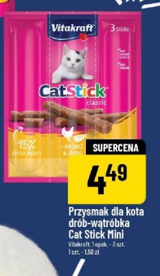 Przysmak dla kota drób-wątróbka Cat Stick Mini Vitakraft promocja w POLOmarket