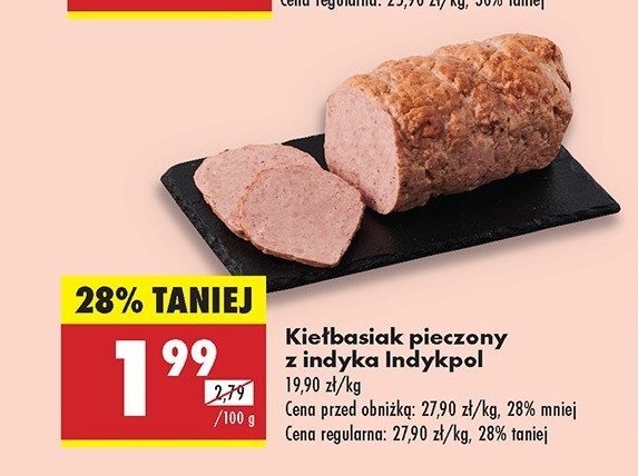 Kiełbasiak pieczony z indyka Indykpol promocja w Biedronka