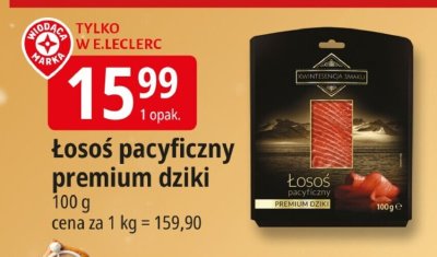 Łosoś pacyficzny premium dziki promocja w Leclerc