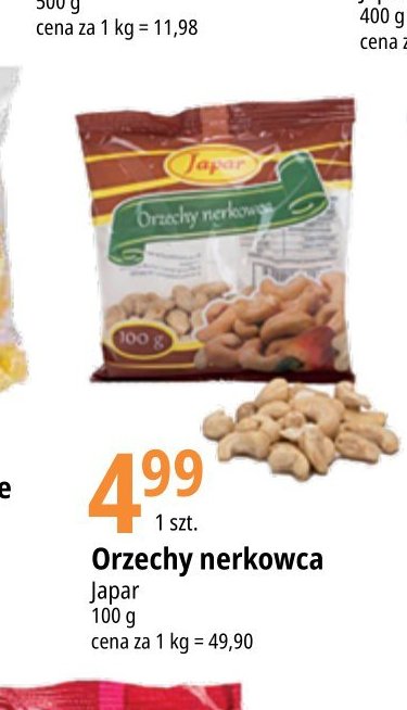 Orzechy nerkowca Japar promocja