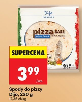 Pizza base Spody do pizzy Dijo Italian Bread promocja w Biedronka