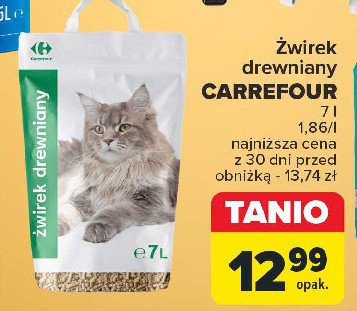 Żwirek dla kota Carrefour promocja w Carrefour Market