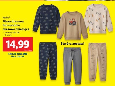 Bluza dresowa dziecięca Lupilu promocja w Lidl