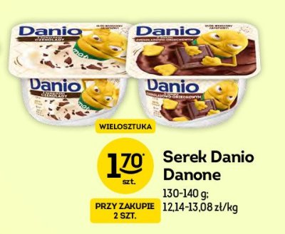 Serek z kawałkami czekolady Danone danio extra promocja